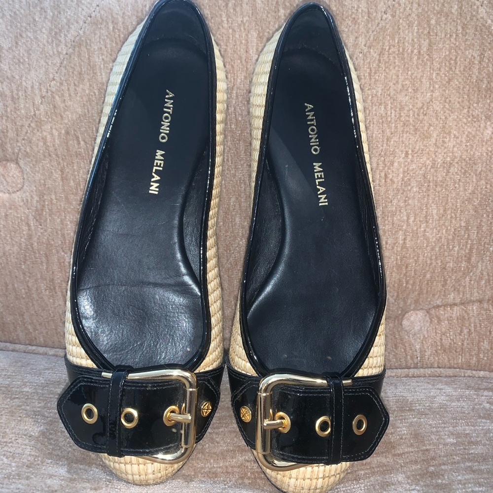 Antonio Melani Collette Buckle Flats 6.5